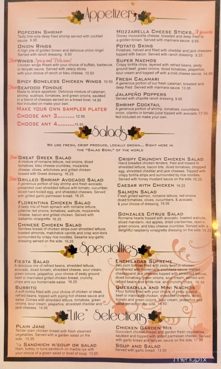 Windmill Restaurant - Soledad, CA menu_pic