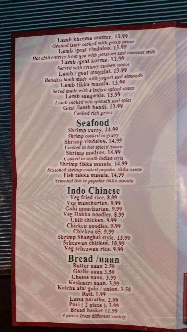 Krishna Indian Cuisine - Nutley, NJ menu_pic