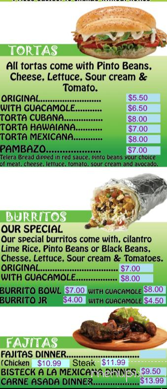 Burrito Fiesta - Plano, IL menu_pic