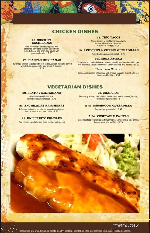 Azteca Mexican - Columbia, MS menu_pic