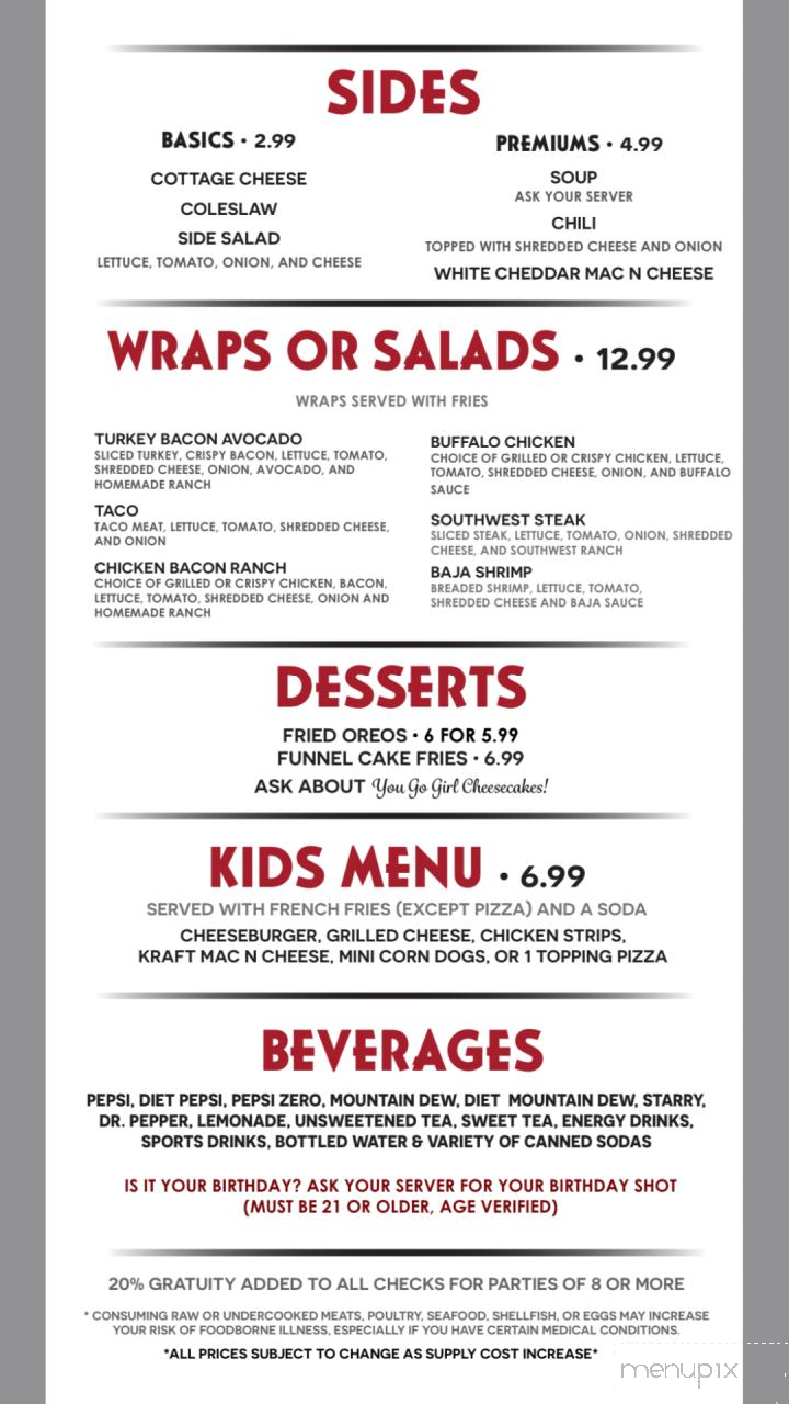 Legends Sports Bar - Clinton, IA menu_pic