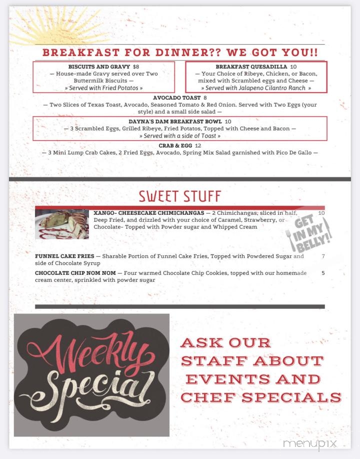 Dam Red Barn - Canyon Lake, TX menu_pic