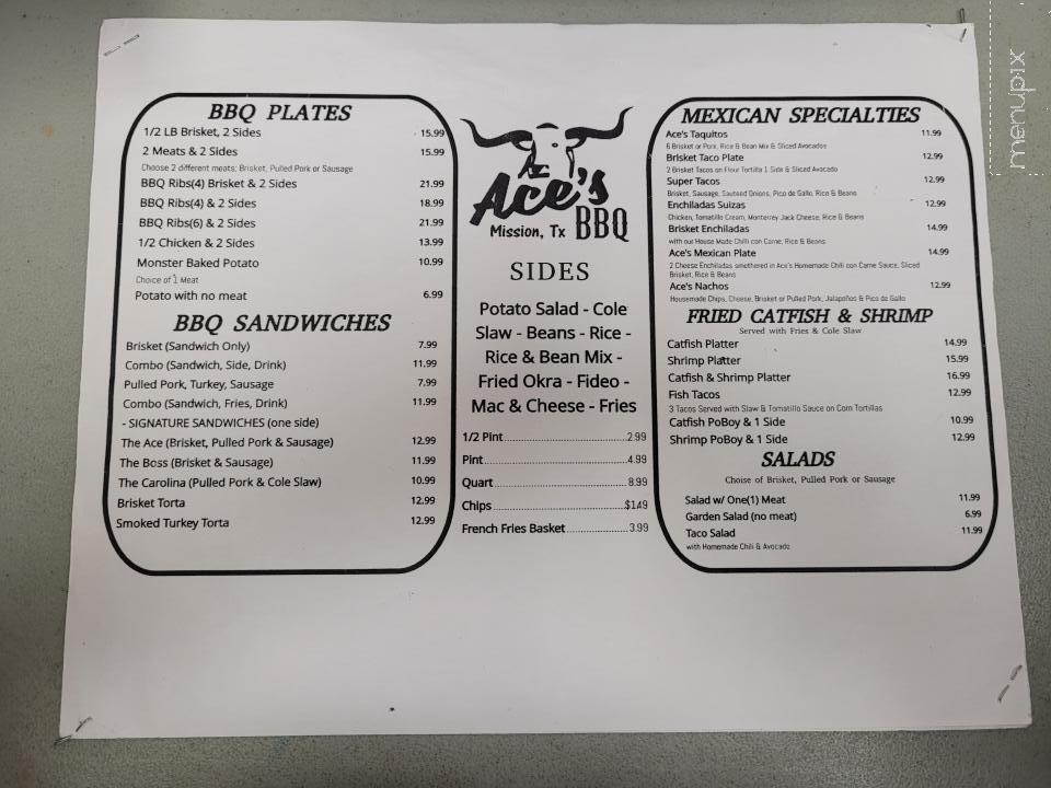 Ace's Bar-B-Q - Mission, TX menu_pic