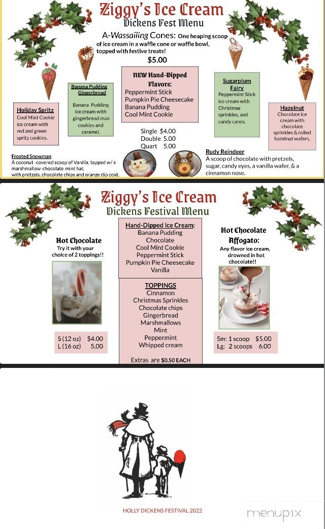 Ziggy's Ice Cream - Holly, MI menu_pic