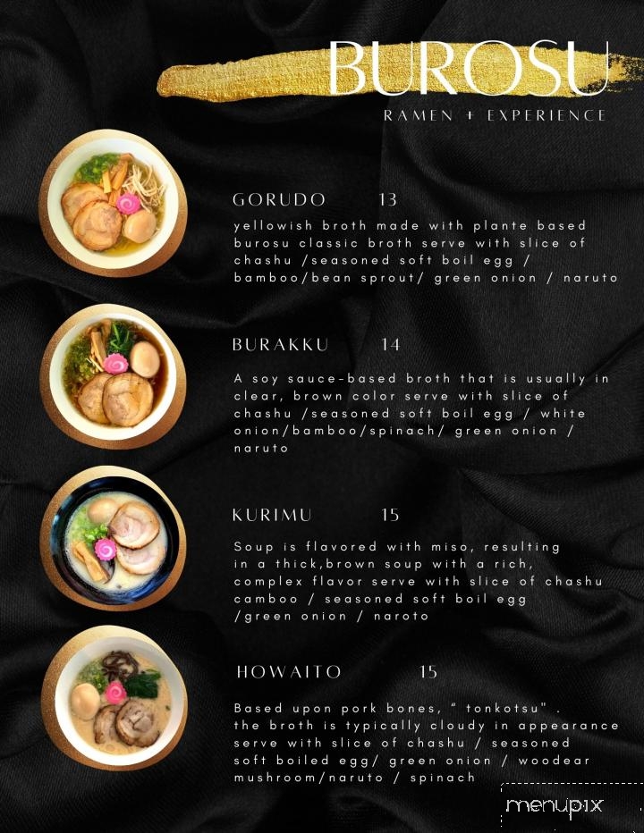 Burosu Ramen - Studio CIty, CA menu_pic