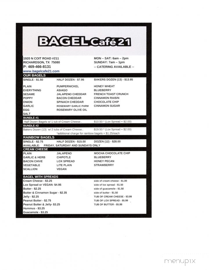 Bagel Cafe 21 - Richardson, TX