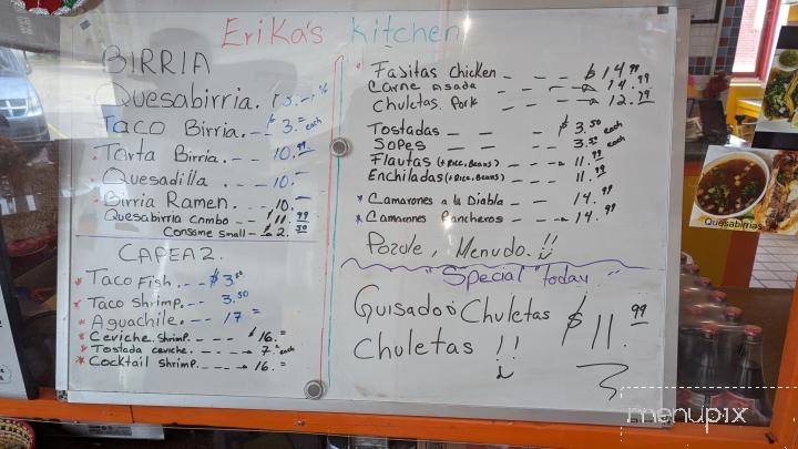 Erika's Mexican Food - Farmington, AR menu_pic