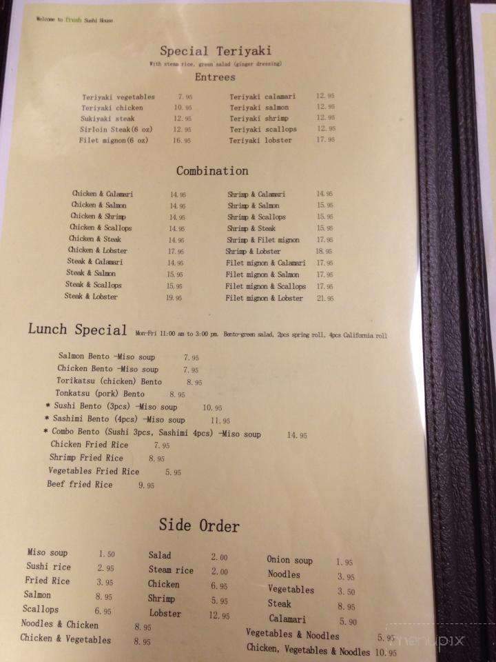 Sushi House - Broken Arrow, OK menu_pic
