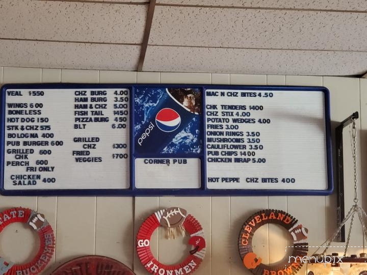 Corner Pub - Jackson, OH menu_pic