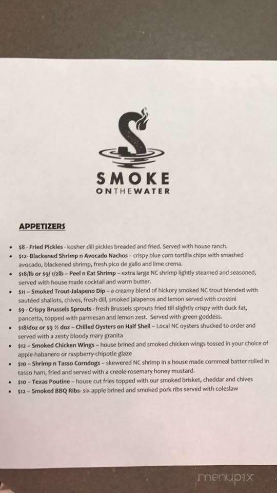 Smoke On The Water - Wilmington, NC menu_pic