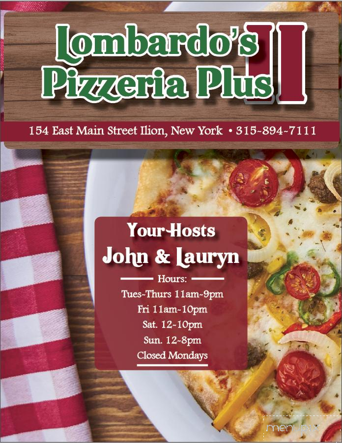 Lombardo's Pizza Plus II - Ilion, NY