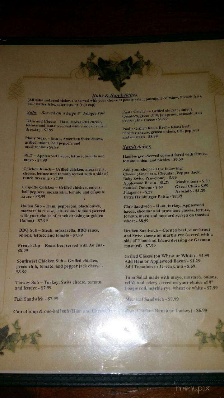Pizza Patio - Alamogordo, NM menu_pic