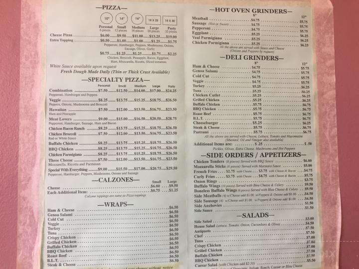 Family Pizza - Westfield, MA menu_pic