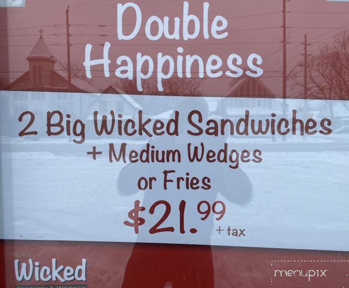 Rob's Wicked Chicken & Wedges - London, ON menu_pic