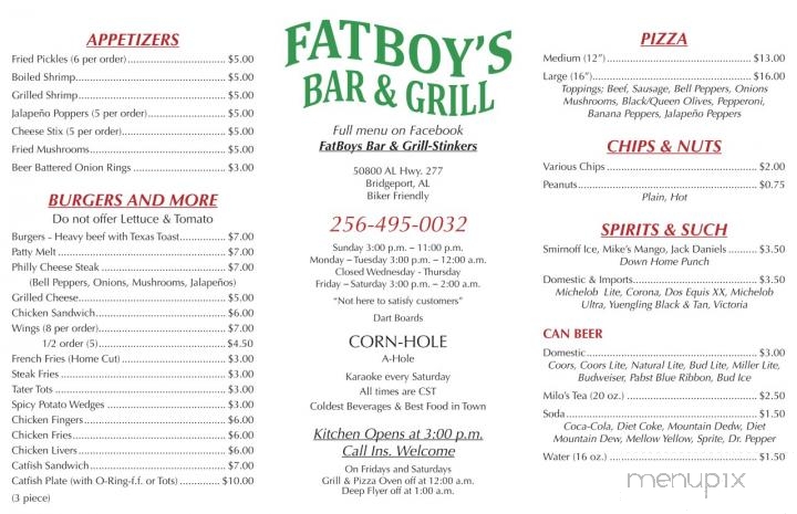 Fat Boys Bar & Grill - Bridgeport, AL