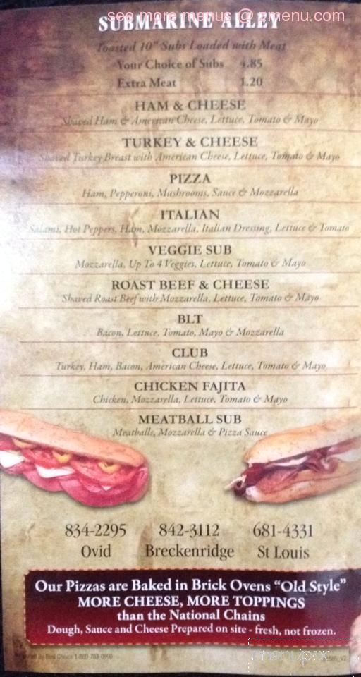 Main Street Pizza - Ovid, MI menu_pic