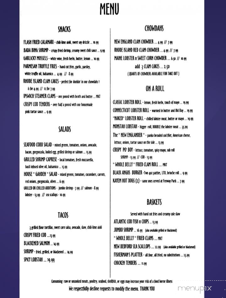 Cape Cod Fish Co. - Fort Myers, FL menu_pic