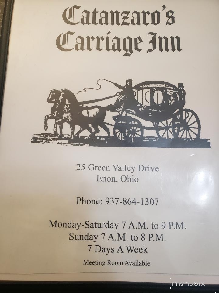 Carriage Inn Restaurant - Enon, OH menu_pic