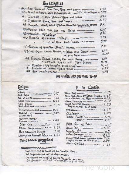 Veracruz Restaurant - Santa Fe Springs, CA menu_pic
