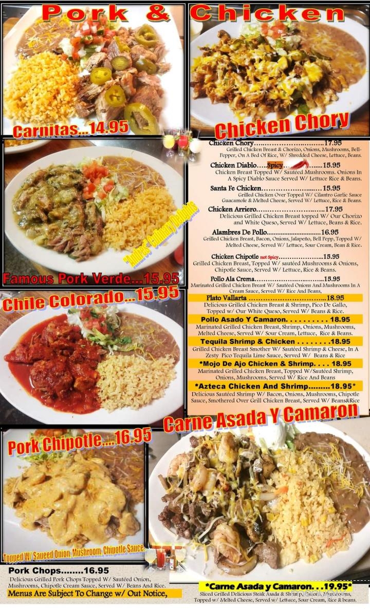 Fiesta Azteca Mexican Restaurant - Raytown, MO menu_pic