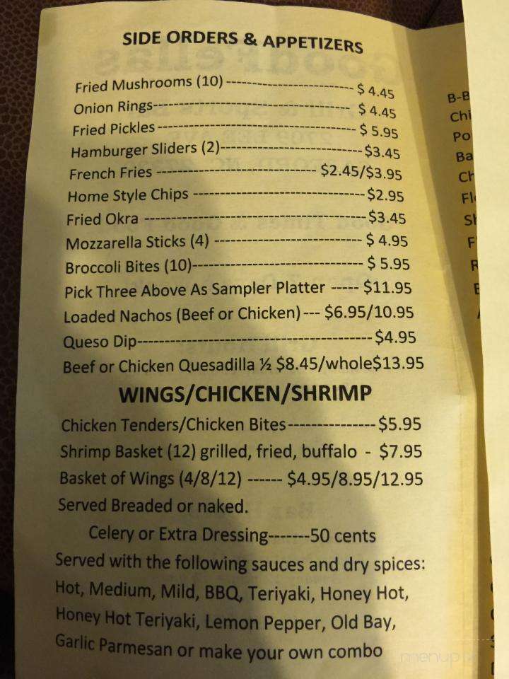 Good Fellas Grill - Sanford, NC menu_pic