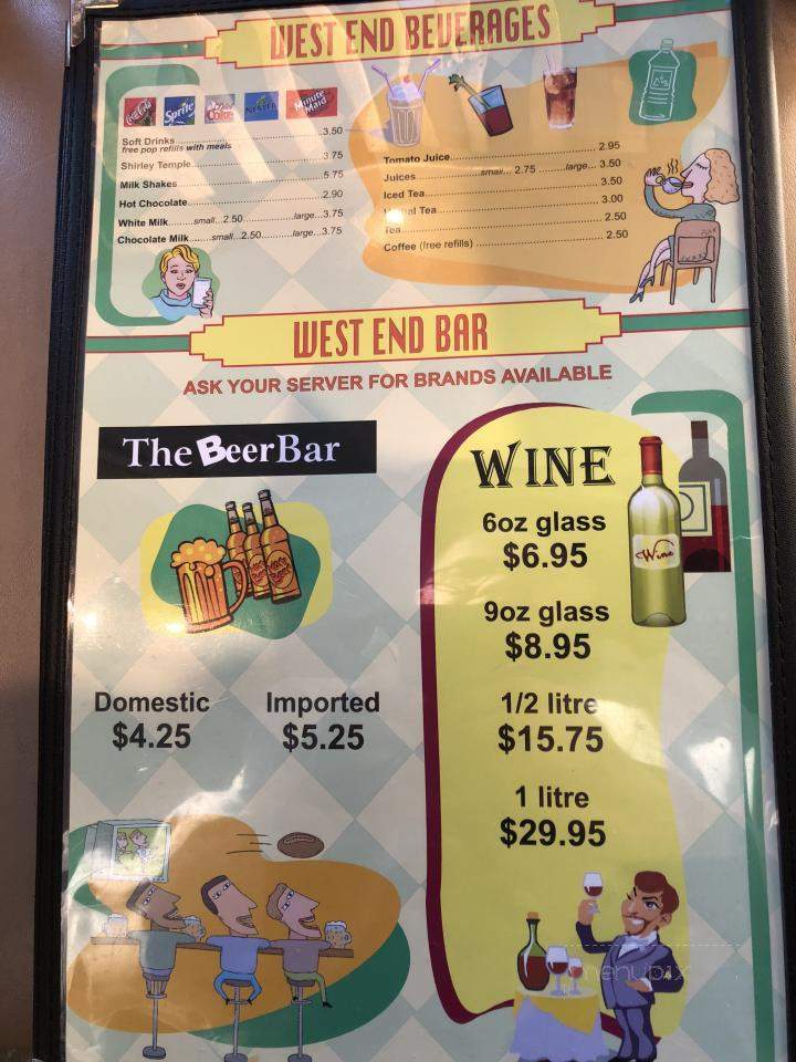 West End Diner - Hamilton, ON menu_pic