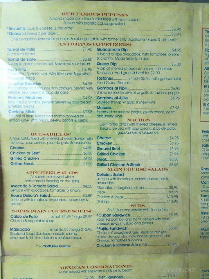 Delicia's - Lynchburg, VA menu_pic