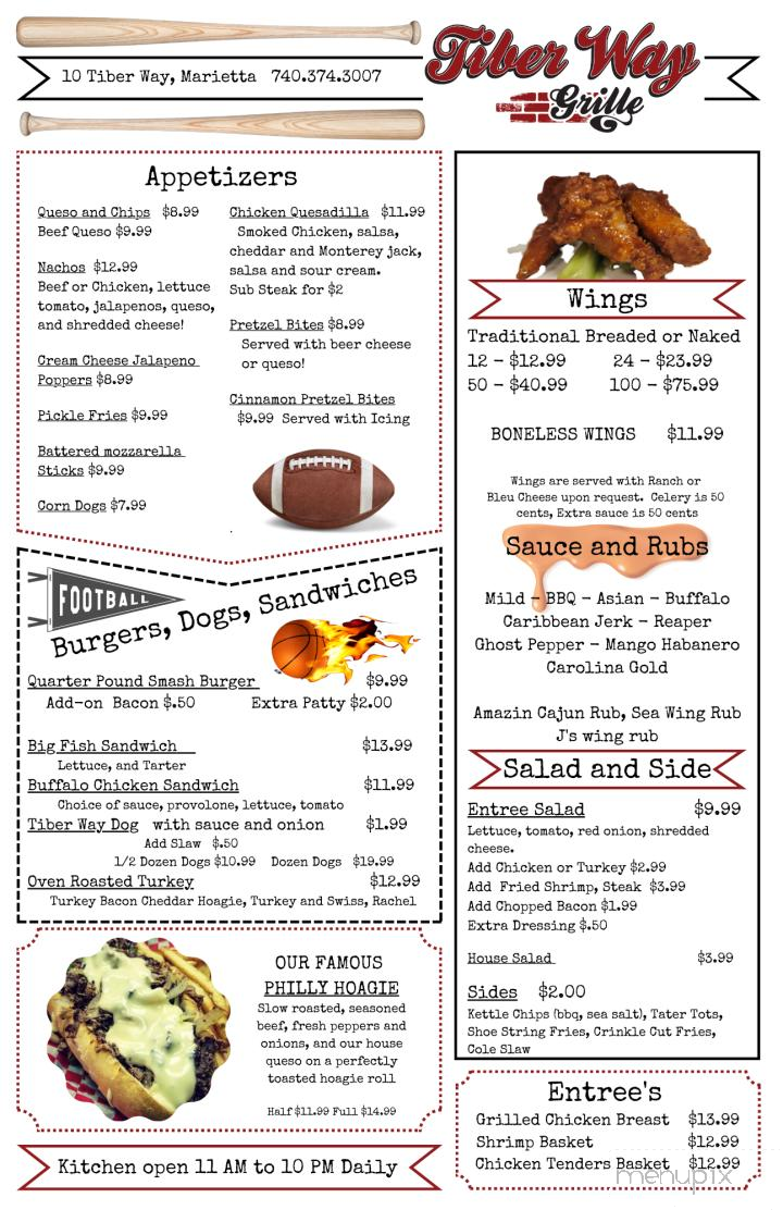 Tiber Way Grille - Marietta, OH menu_pic