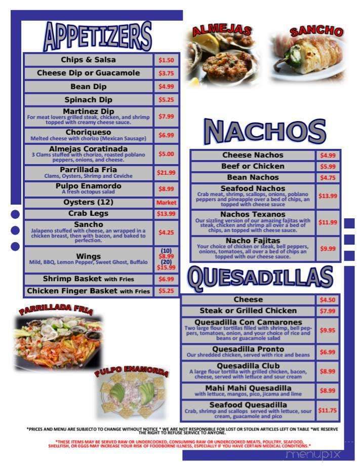 El Pantano Bar And Grill - Guild, TN menu_pic