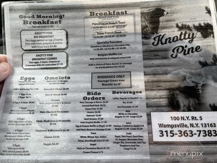 Knotty Pine Diner - Wampsville, NY menu_pic