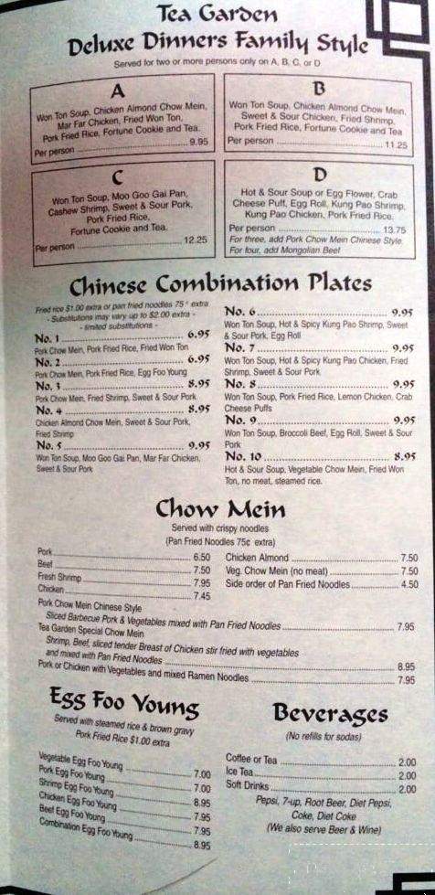 Tea Garden Cafe - Eureka, CA menu_pic