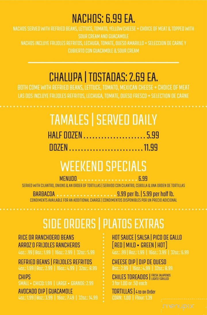 Hernandez Mexican Restaurant - Lufkin, TX menu_pic