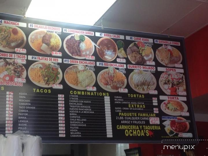 Ochoa's Carniceria Taqueria Y Menudo - Corona, CA menu_pic