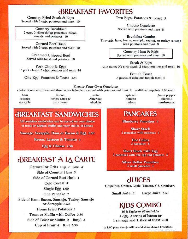 Frying Pan - Lusby, MD menu_pic