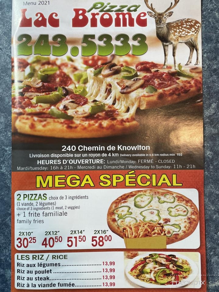 Pizza Lac Brome - Knowlton, QC menu_pic