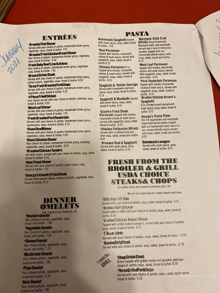 George's Kitchen - Cleveland, OH menu_pic