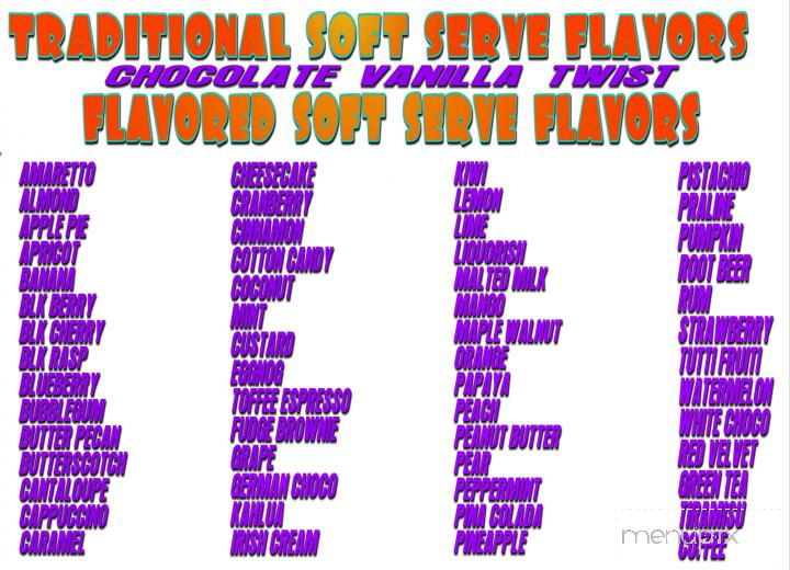 Sandy's Chill Spot Ice Cream Bellingham - Bellingham, MA menu_pic