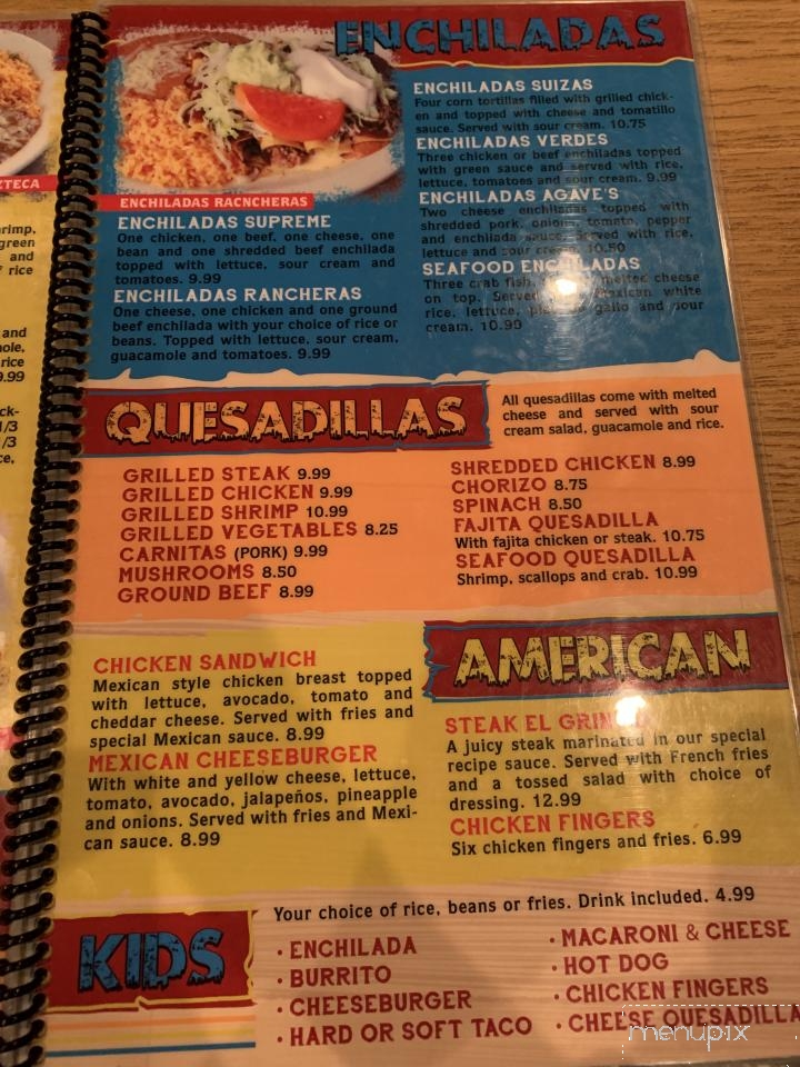 Agaves - Hebron, KY menu_pic