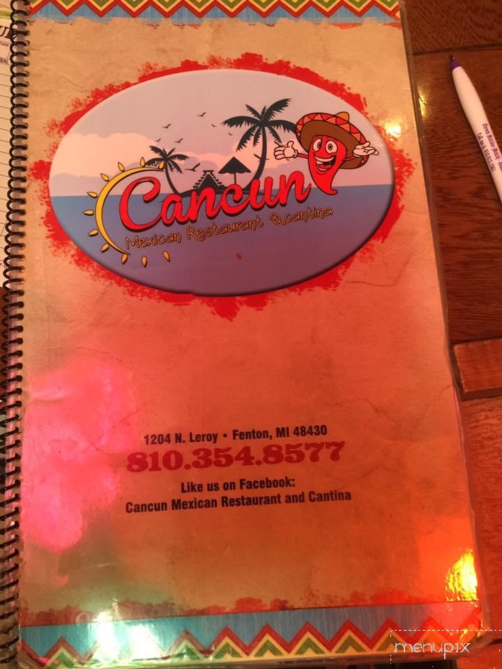 Cancun Mexican Restaurant & Cantina - Fenton, MI menu_pic