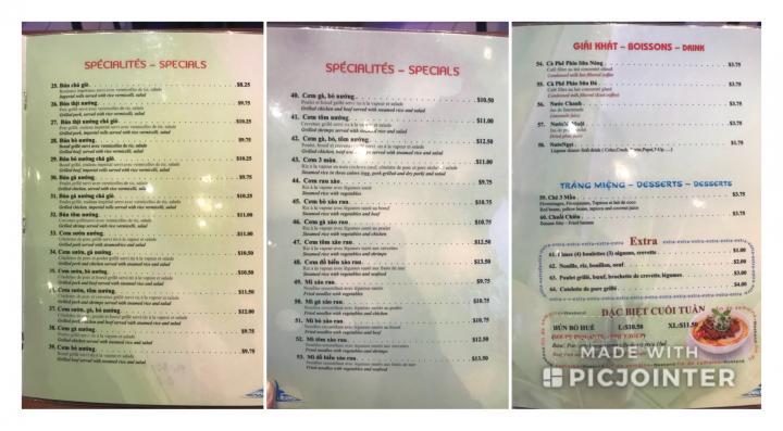 Pho Ngon - Montreal, QC menu_pic