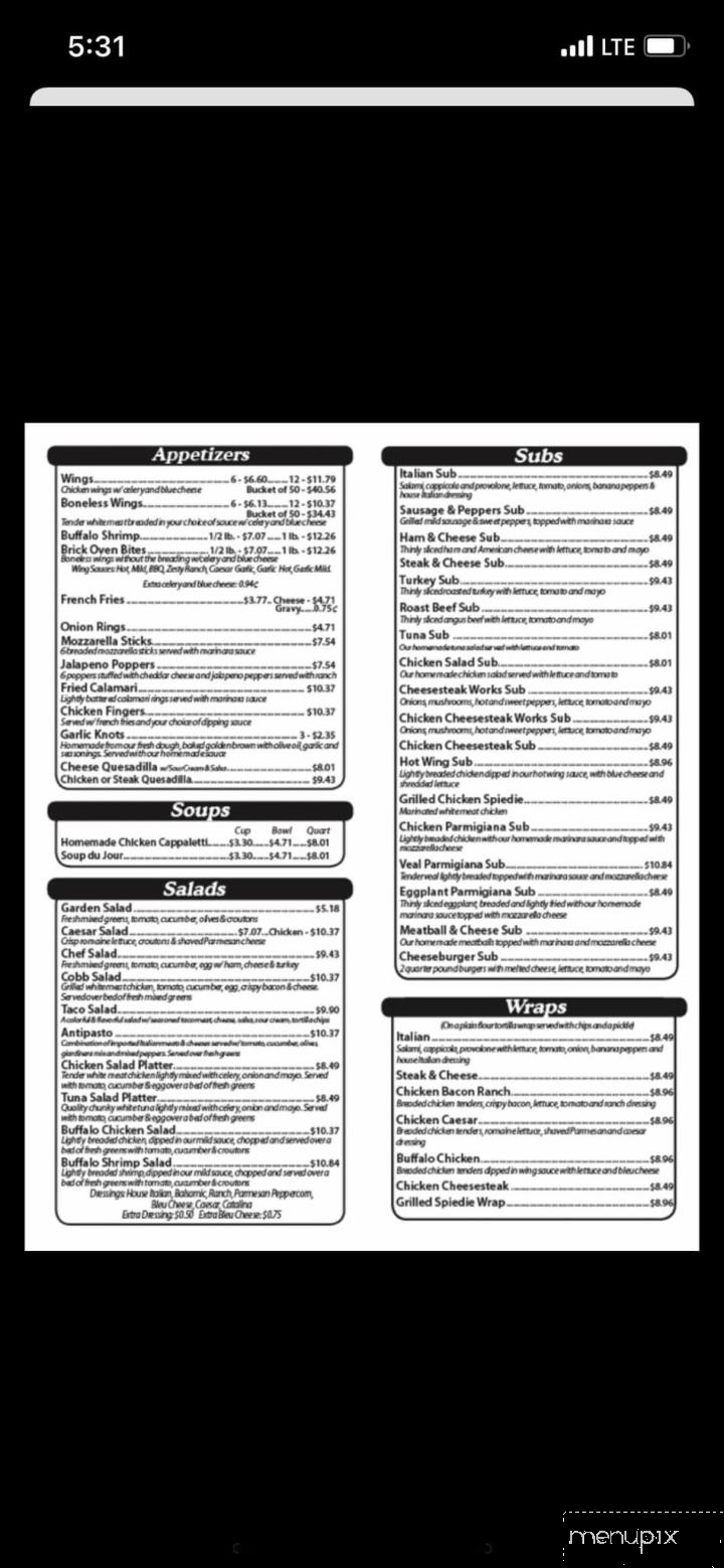 The Brick Oven Pizzeria and Restaurant - Scranton, PA menu_pic