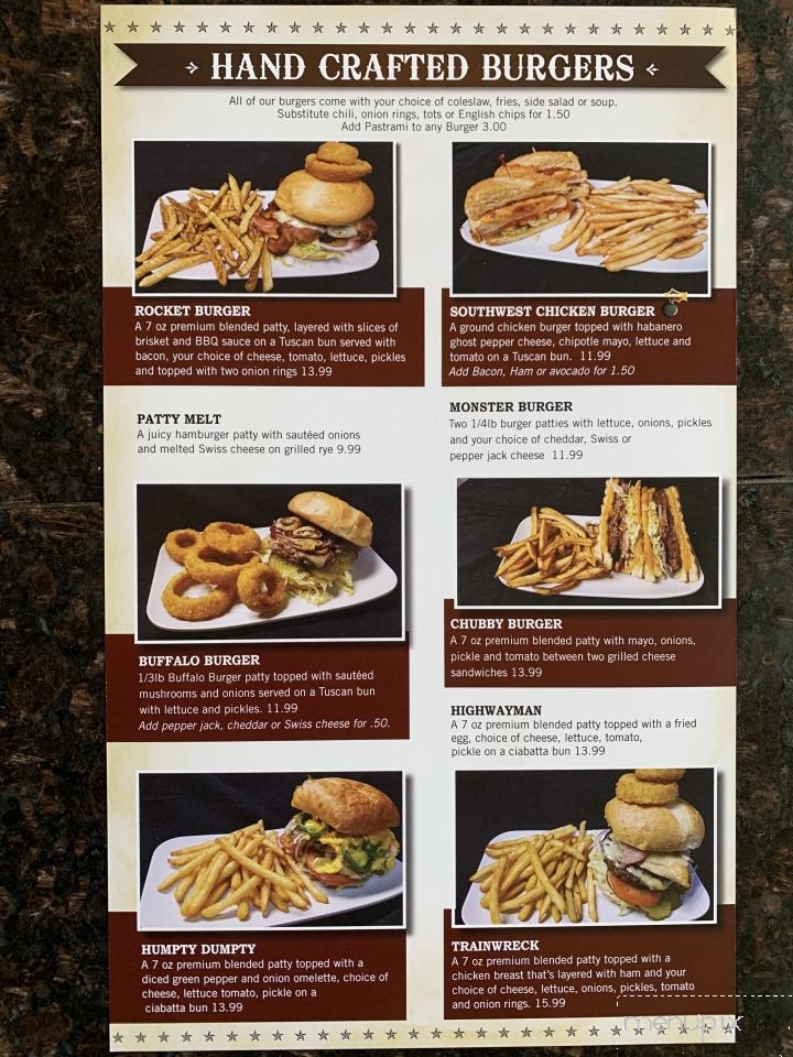 Marty's Family Restaurant & Bombers Sports Bar - Rock Springs, WY menu_pic
