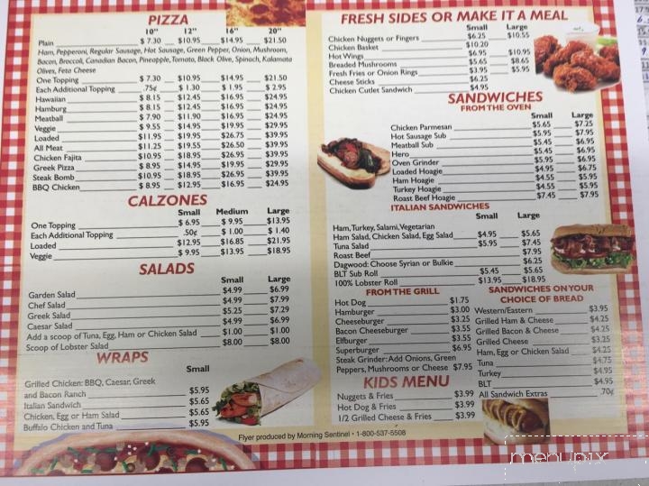 Arkay Pizza & Variety Store - Farmington, ME menu_pic