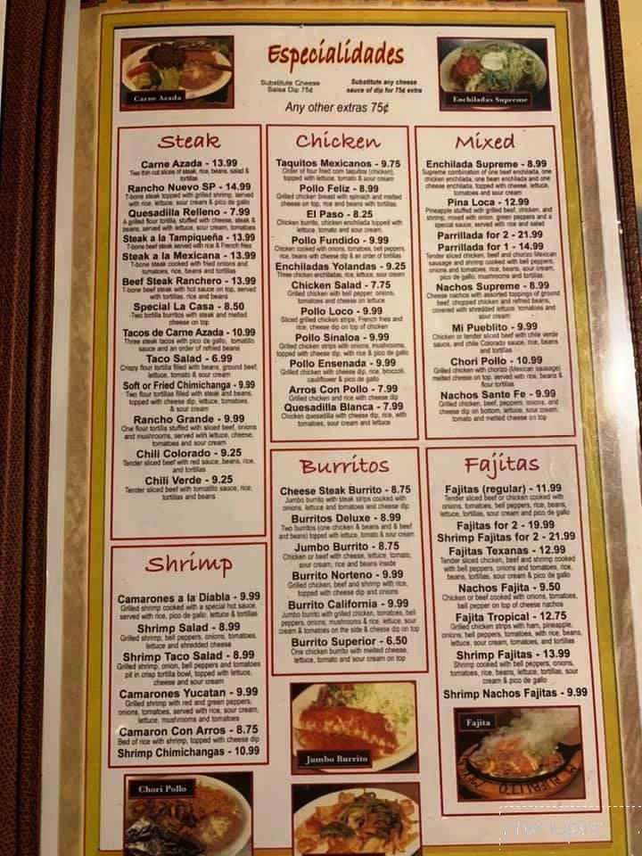 Mi Pueblito - Hurricane, WV menu_pic