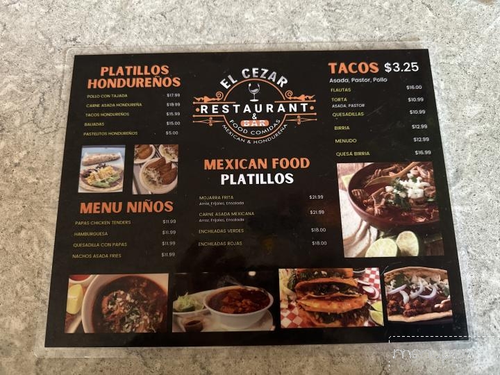 El Cezar Restaurant - West Sacramento, CA menu_pic