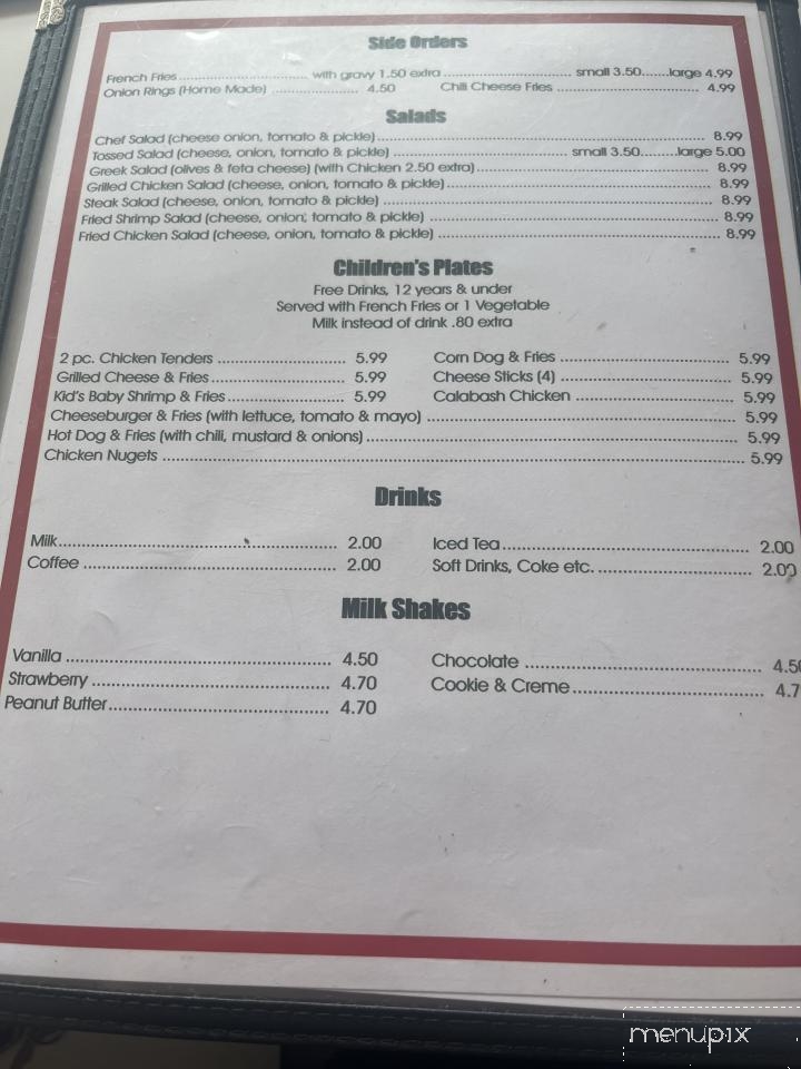 Pete's Drive In # 2 - Walhalla, SC menu_pic