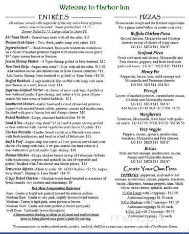 Harbor Inn - Latrobe, PA menu_pic