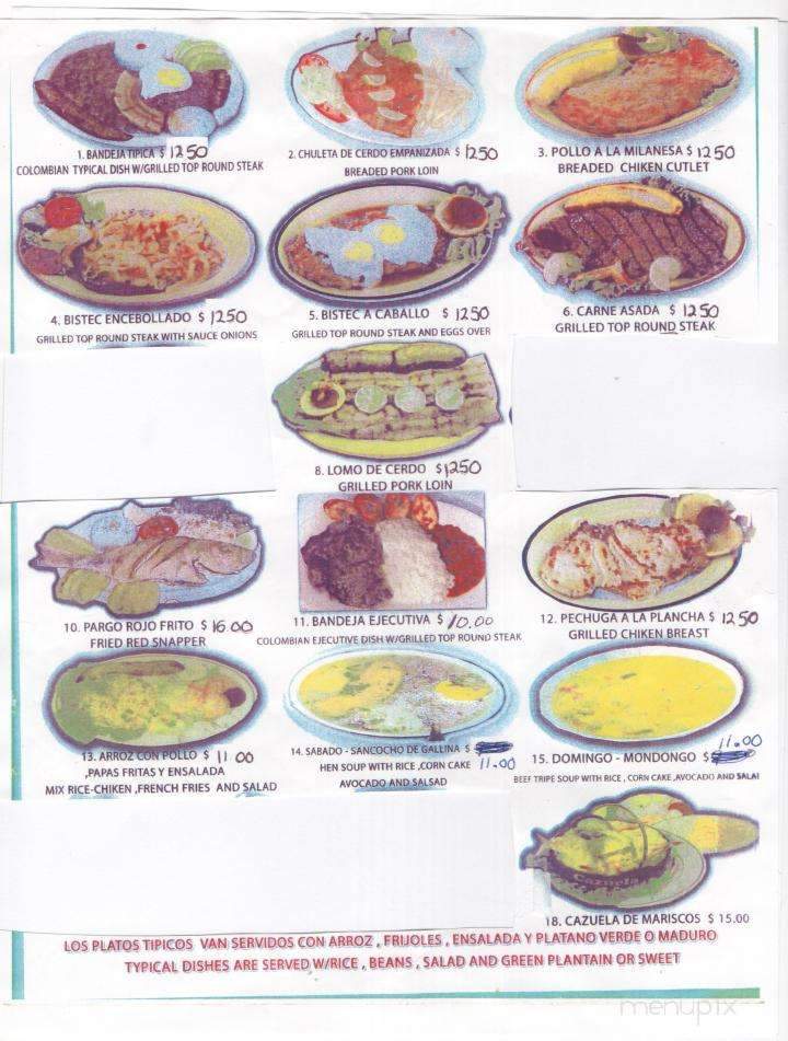 Rincon Colombiano - Nashua, NH menu_pic