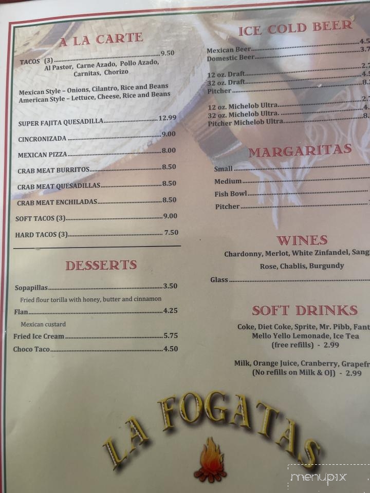 La Fogatas Mexican Restaurant - Chesterfield, SC