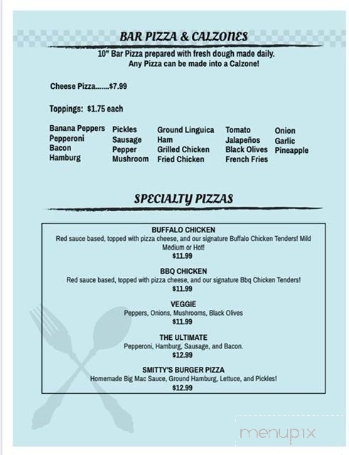 Smitty's Sports Pub - Taunton, MA menu_pic
